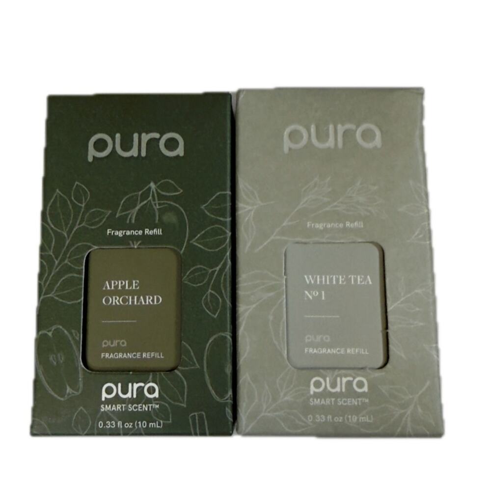 Pura Smart Scent Fragrance Refill WHITE TEA NO 1 & APPLE ORCHARD 2-Pack New NIP - Picture 5 of 5